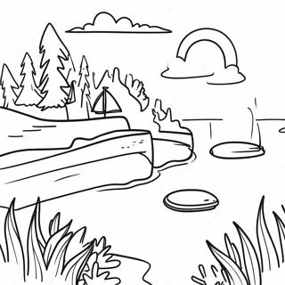 Colorful Michigan Lakes Coloring Page 16302-13754