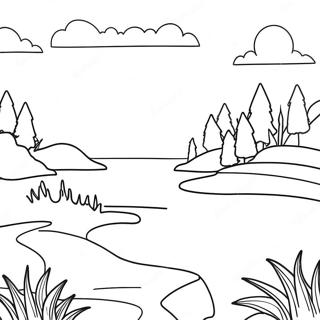 Colorful Michigan Lakes Coloring Page 16302-13755