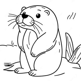 Otter Coloring Page 1631-1304