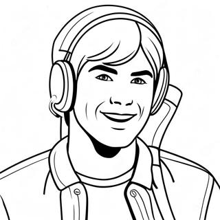 Troy Bolton Singing Coloring Page 16322-13769