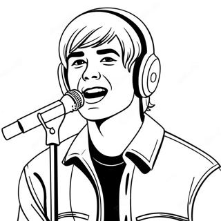 Troy Bolton Singing Coloring Page 16322-13770