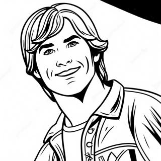 Troy Bolton Singing Coloring Page 16322-13771