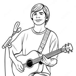 Troy Bolton Singing Coloring Page 16322-13772