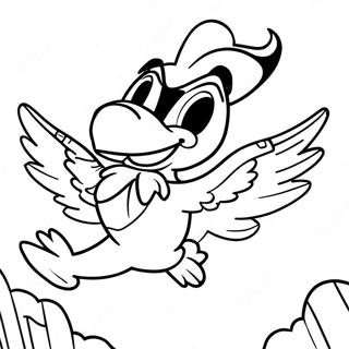 Woody Woodpecker Flying In The Sky Coloring Page 16342-13785