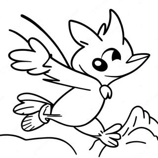 Woody Woodpecker Flying In The Sky Coloring Page 16342-13786