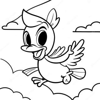 Woody Woodpecker Flying In The Sky Coloring Page 16342-13788