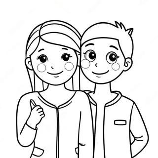 Adorable Boyfriend And Girlfriend Coloring Page 16352-13795