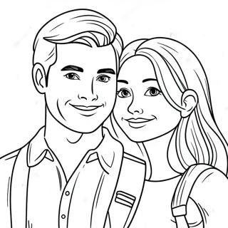 Adorable Boyfriend And Girlfriend Coloring Page 16352-13796