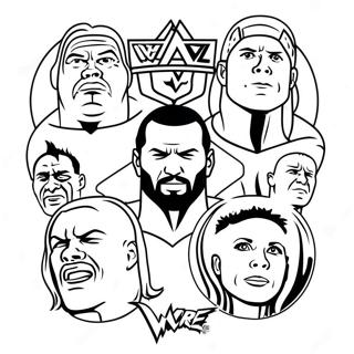 Wwe Sticker Coloring Page 16361-13799