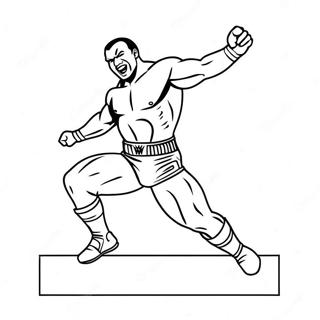 Wwe Wrestler Jumping On Opponent Sticker Coloring Page 16362-13801