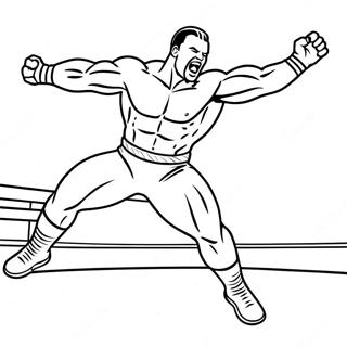 Wwe Wrestler Jumping On Opponent Sticker Coloring Page 16362-13803