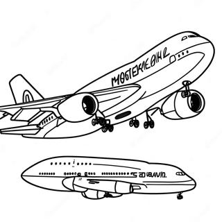 A380 Airplane Coloring Page 16392-13814