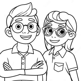 Adventurous Blippi And Meekah Coloring Page 16403-13828