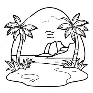 Island Paradise Coloring Page 16412-13832