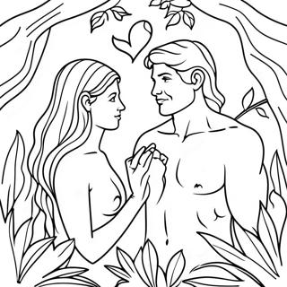 Adam And Eve Coloring Page 1641-1310