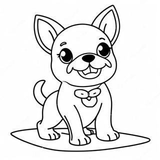 Playful Boston Terrier Coloring Page 16423-13842