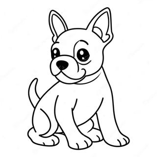 Playful Boston Terrier Coloring Page 16423-13844