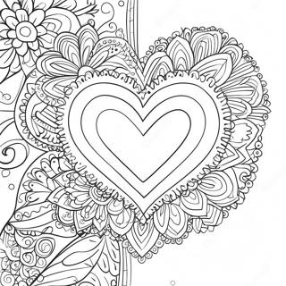 Valentine S Day Heart Mandala Coloring Page 16432-13847