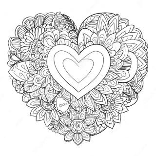 Valentine S Day Heart Mandala Coloring Page 16432-13848