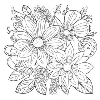 Romantic Floral Patterns Coloring Page 16433-13849