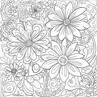 Romantic Floral Patterns Coloring Page 16433-13850