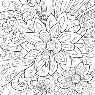 Romantic Floral Patterns Coloring Page 16433-13851