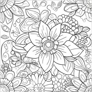 Romantic Floral Patterns Coloring Page 16433-13852