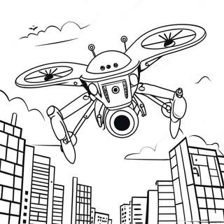 Murder Drone Flying In Action Coloring Page 16443-13858