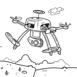 Murder Drone Flying In Action Coloring Page 16443-13860