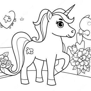 Barbie Unicorn Coloring Page 16452-13862