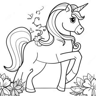 Barbie Unicorn Coloring Page 16452-13864