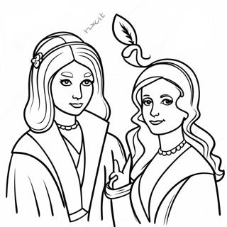 Trinity And Madison Coloring Pages