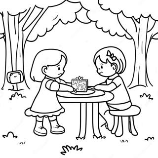 Trinity And Madison Playing In The Park Coloring Page 16483-13890