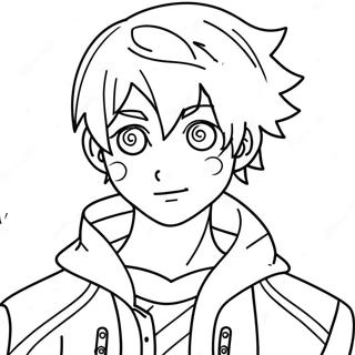 Full Body Anime Boy Coloring Pages