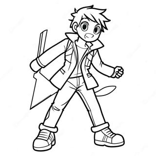 Full Body Anime Boy Coloring Page 16492-13894