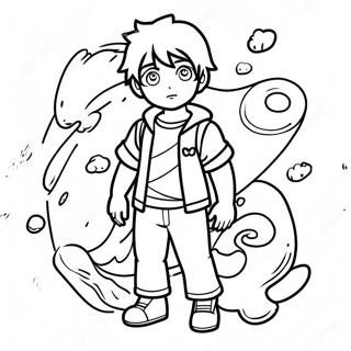 Full Body Anime Boy Coloring Page 16492-13895