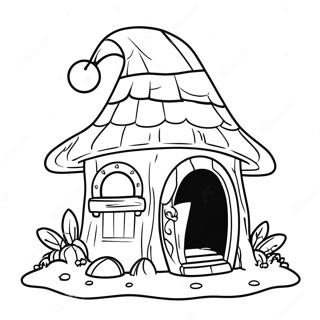 Enchanted Forest Fairy House Coloring Page 16542-13934