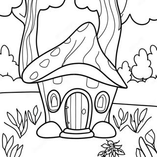 Magical Fairy House In The Enchanted Forest Coloring Page 16543-13939