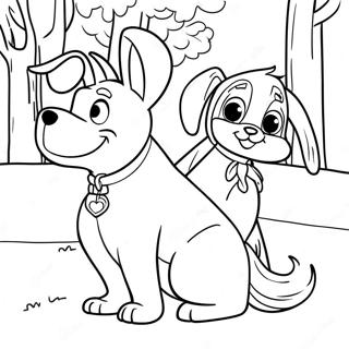 Winn Dixie And Opal Friendship Coloring Page 16553-13945