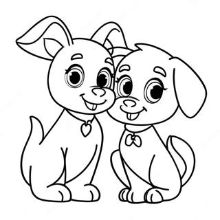 Winn Dixie And Opal Friendship Coloring Page 16553-13948