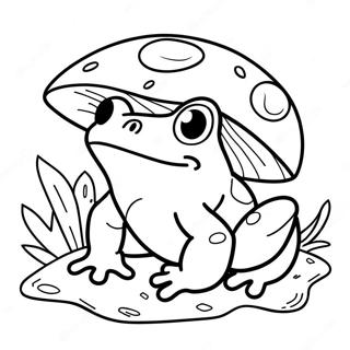 Frog And Mushroom Coloring Page 16562-13952