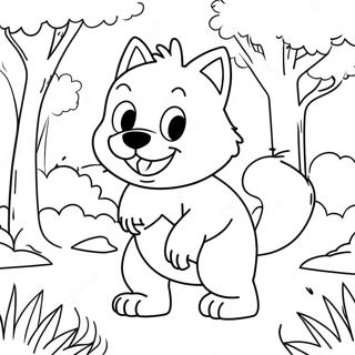 Wolfoo Playing In The Park Coloring Page 16583-13970