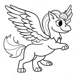 Majestic Griffin Flying Coloring Page 16593-13977