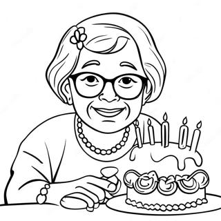 Happy Birthday Grandma Coloring Page 16602-13983