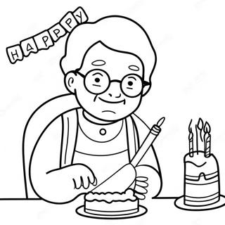 Happy Birthday Grandma Coloring Page 16602-13984