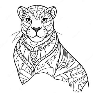 Black Panther Animal Coloring Page 16622-14000