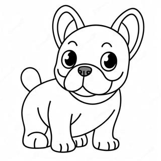 Cute French Bulldog Puppy Coloring Page 1662-1330