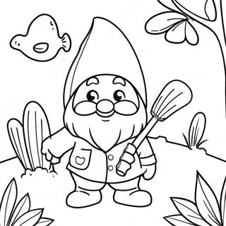 Garden Gnome Coloring Page 16642-14014