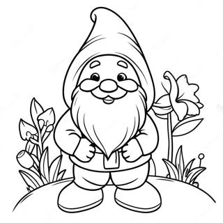 Garden Gnome Coloring Page 16642-14016