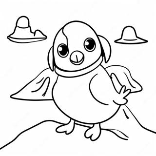 Cute Puffin Rock Characters Coloring Page 16653-14027